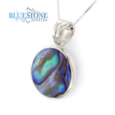 Sterling Silver Rhodium Plated Double Sided Pendant Featuring Two 3/4"